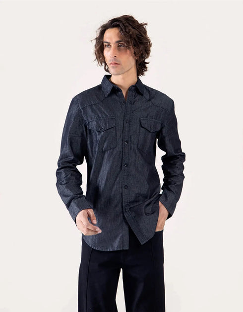 DENIM BUTTON DOWN SHIRT